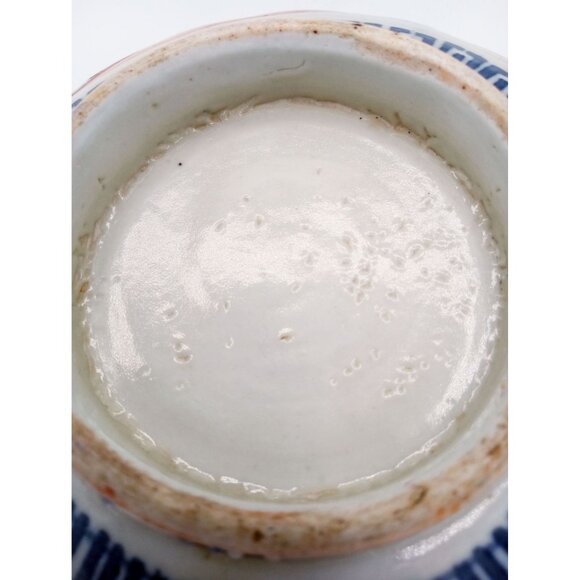 Antique Japanese Imari Porcelain Bowl Wabi-Sabi Edo - Meiji Era 1800s Scalloped - Picture 15 of 16